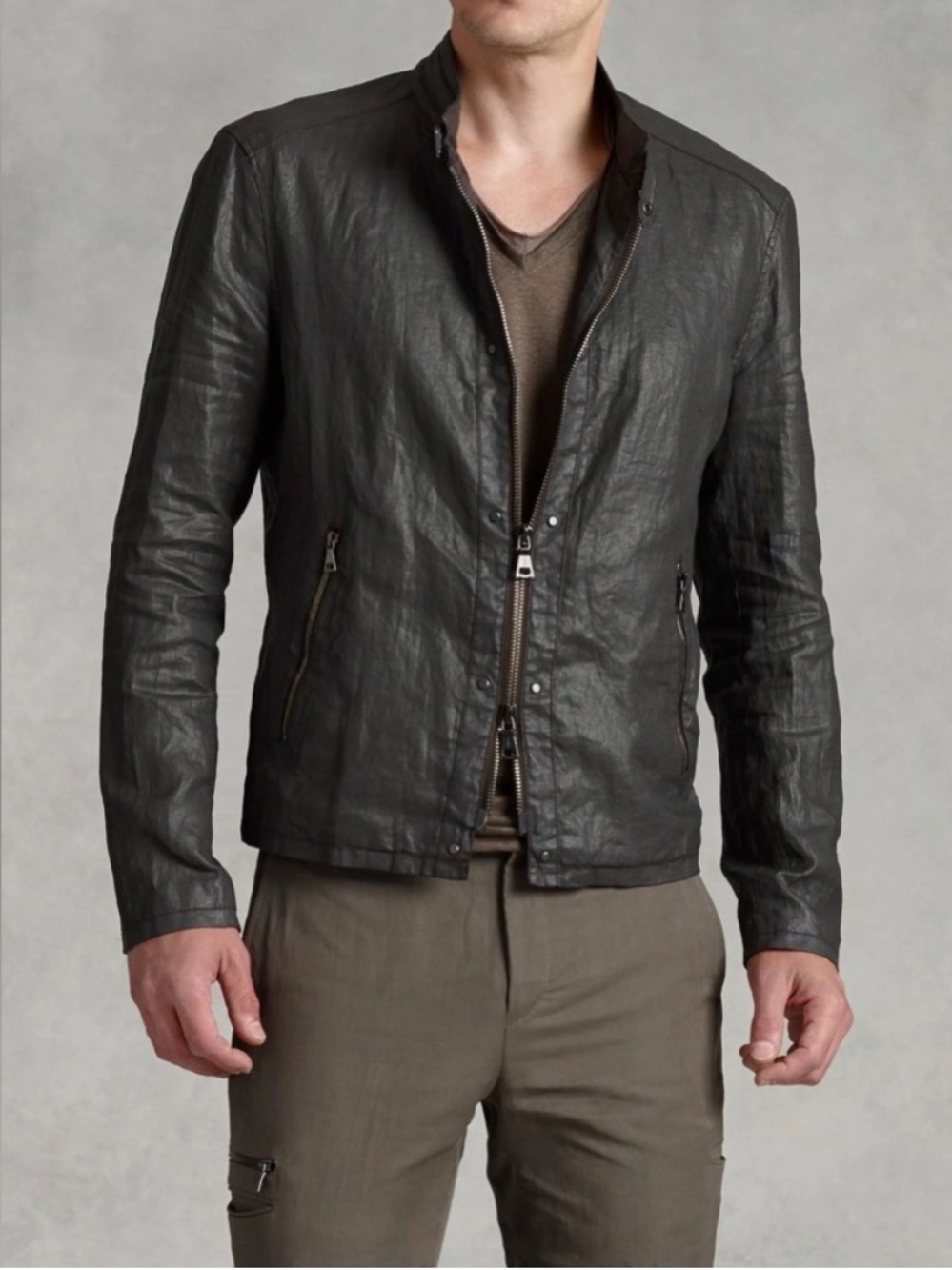 John Varvatos Collection resin coated jacket EU 50 USA 40 medium